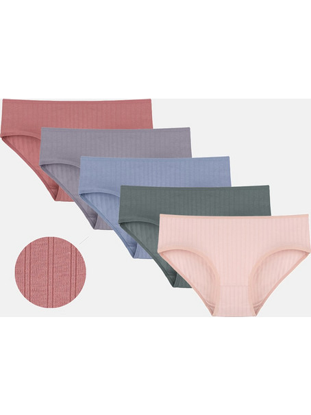 Donella Βαμβακερά Γυναικεία Slip Πολύχρωμα 5Pack 3126PD1