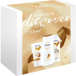 Dove Body Love Coconut Hand Cream 75ml + Dove Nourishing Secrets Restoring Ritual Body Milk 225ml + Advanced Care Nourishing Care Shower Gel 225ml