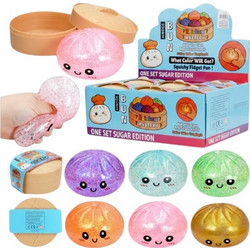 Glitter Squishy Dumpling Διάφορα Χρώματα 12τμχ