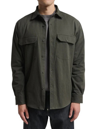 Royal Denim Ανδρικό Πουκάμισο Μακρυμάνικο Overshirt Χακί SKIVE5159