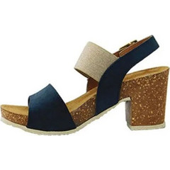 Level Anatomic Γυναικεία Πέδιλα Suede Navy Μπλε με Χοντρό Χαμηλό Τακούνι και Φιάπα 2029