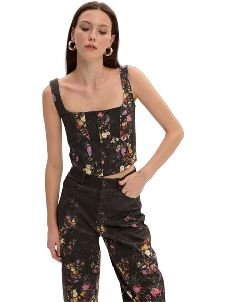 Ciel Concept Γυναικείο Χειμερινό Crop Κορσές Μαύρο GRPREFALL35