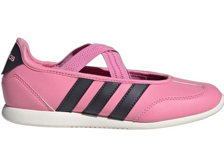 Adidas Παιδικές Μπαλαρίνες Δερματίνη Ανατομικές με Λάστιχο Ροζ Μαύρες JP6738