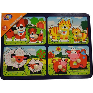 Παιδικό Puzzle A.B Gee Ξύλινα Κατοικίδια Ζώα 8 Κομμάτια