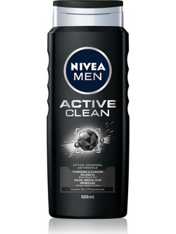 Nivea Men Active Clean Σαμπουάν & Αφρόλουτρο για Επανόρθωση 500ml