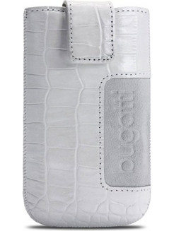 Θήκη Bugatti Slimcase Leather Croco SL White