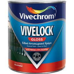 Vivechrom Vivelock Αντισκωριακό Διαλύτου Μετάλλου Λευκό Gloss 2.5lt