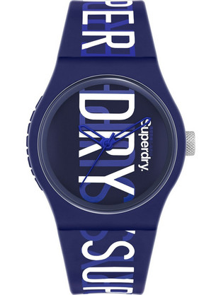 Superdry Urban Flow Ανδρικό Ρολόι με Μπλε Καουτσούκ Λουράκι SYG272UW
