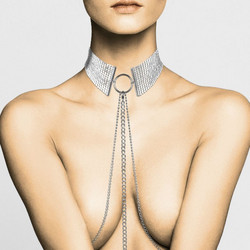 Bijoux Indiscrets Desir Metallique Mesh Collar Silver