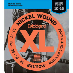 D'Addario EXL110W Σετ 6 Χορδές Ηλεκτρικής Κιθάρας Nickel Plated Steel 10-46" Normal Tension
