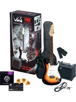 Gewa VGS RC-100 Bundle Ηλεκτρική Κιθάρα 3/4 ST Style με SSS Μαγνήτες και Ταστιέρα Techwood Sunburst