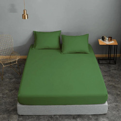 Komvos Σεντόνι Διπλό με Λάστιχο 150x200+20 Home Χακί