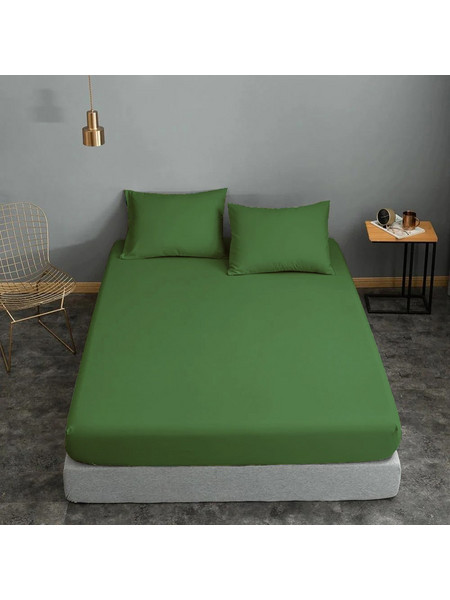 Komvos Σεντόνι Διπλό με Λάστιχο 150x200+20 Home Χακί