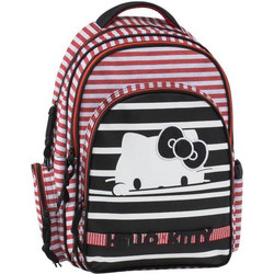 Graffiti Hello Kitty Hidden Stripes Σχολική Τσάντα Πλάτης Δημοτικού Κόκκινη 188212
