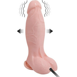 Baile Inflatable Ρεαλιστικό Dildo με Βεντούζα & Όρχεις 19.3cm Flesh