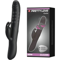 Pretty Love Colin Δονητής Rabbit 25cm Μαύρος