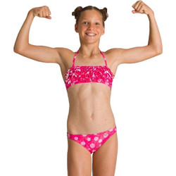 Arena Tropical Summer Bandeau Αθλητικό Παιδικό Μαγιό Bikini Set για Κορίτσι Ροζ 003084-950