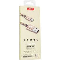 Καλώδιο Micro USB NB10 XO Design 2.4A 1m Χρυσό