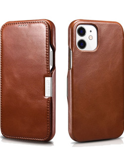 iCarer Vintage Series Side-Open Δερμάτινη Θήκη Apple iPhone 12 mini - Brown (RIX1209-BN)