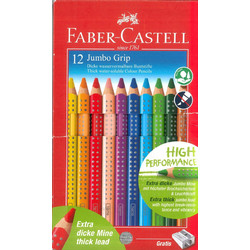 Faber-Castell Jumbo Grip Ξυλομπογιές Ακουαρέλας Σετ 12τμχ