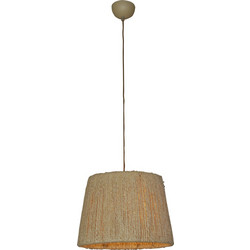Home Lighting Hat Cords Κρεμαστό Φωτιστικό Οροφής με Σχοινί Μονόφωτο E27 Μπεζ 77-3228