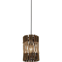 Home Lighting Kotel Κρεμαστό Φωτιστικό Οροφής Πλέγμα Μονόφωτο E27 Καφέ 77-3604