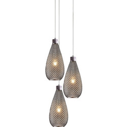 Home Lighting Dario Κρεμαστό Φωτιστικό Οροφής Πολύφωτο Ανθρακί 77-3736