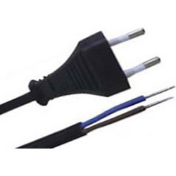 Καλώδιο Τροφοδοσίας Διπολικό / 2x0.75mm / 2m / Μαύρο