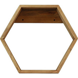 Ράφι Με Ξύλινο Εξάγωνο Πλαίσιο 51X45 Εκ. Zaros Hg176