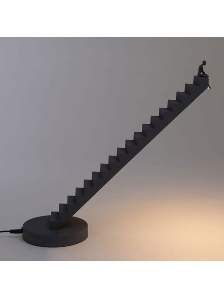 Επιτραπέζιο Φωτιστικό Verso 16 - 42 h37cm Anthracite Seletti Αλουμίνιο