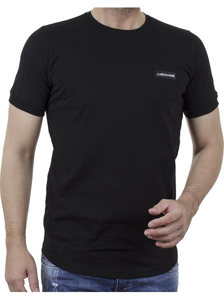 Κοντομάνικη Μπλούζα T-Shirt Cotton4all 21-226 SS21 Μαύρο
