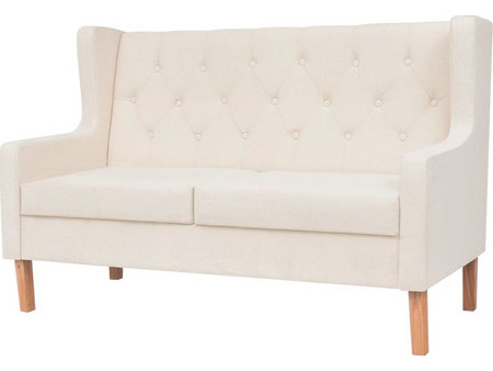 vidaXL Διθέσιος Καναπές Λευκός 140x68x90cm 245450