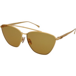 Fendi FF 0438/S 001/3U Γυναικεία Γυαλιά Ηλίου Cat Eye Μεταλλικά Χρυσά με Κίτρινο Polarized Φακό