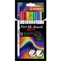 ΜΑΡΚΑΔΟΡΟΣ STABILO 68 1.0mm ARTY BRUSH ΣΕΤ 12τμχ (568/12)