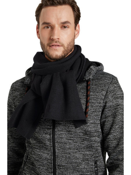 TOM TAILOR ΚΑΣΚΟΛ ΠΛΕΚΤΟ RIB ΑΝΔΡΙΚΟ 1020269-29999 (29999/BLACK)