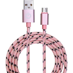 Καλώδιο Garbot Grab&Go micro-USB Braided Pink 1m C-05-10196