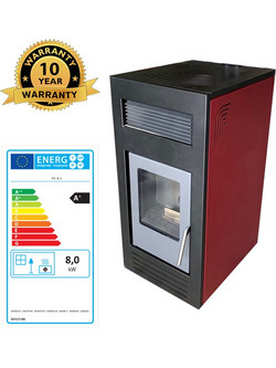 Mytherm Angela TA 8 Red Σόμπα Pellet Αερόθερμη 8kW