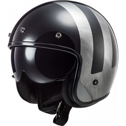 LS2 OF601 Bob II Lines Black Grey Κράνος Μηχανής Jet 900gr
