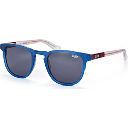 SuperDry ROKU 106 Ανδρικά Γυαλιά Ηλίου Τετράγωνα Κοκάλινα Μπλε με Μαύρο Φακό