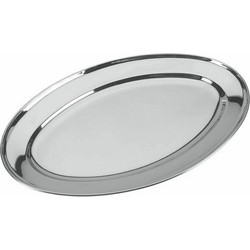 Πιατέλα Οβάλ Ανοξείδωτη 60 cm Veltihome Lido 690768