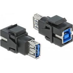 Delock Keystone Module USB 3.0 A female to USB 3.0 B female black (86395)