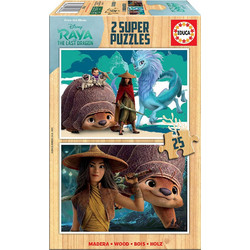 Παιδικό Puzzle Educa Ξύλινο Disney Raya & The Last Dragon 2x25 Κομμάτια
