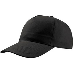 Atlantis Start Five 852 Πεντάφυλλο Καπέλο Τζόκεϊ 100% Βαμβάκι Twill 160gsm BLACK