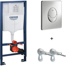 Grohe RAPID SL 38721001 Εντοιχιζόμενο Καζανάκι Γυψοσανίδας ή Διπλό Τούβλο 3 σε 1 Σετ