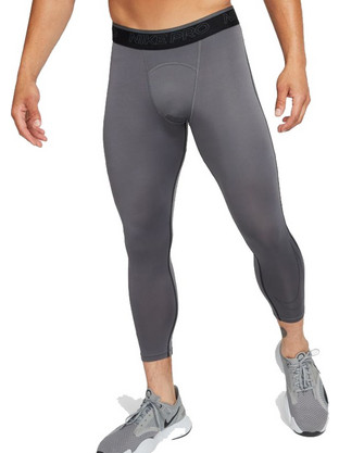 Nike Df 3Qt Ανδρικό Κολάν Μακρύ Γκρι DD1919-068