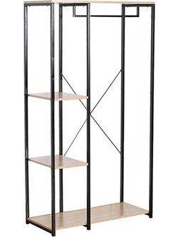 Liberta Μονόφυλλo Βεστιάριο Ρούχων Sonoma 90x40x167cm 18-0013