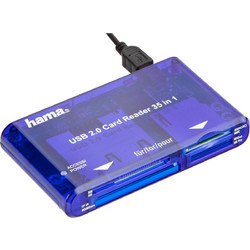 Hama 55348 Card Reader USB-A 2.0 για SD / microSD / Compact Flash