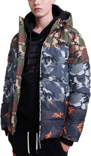 Superdry camo cheap mix sports puffer