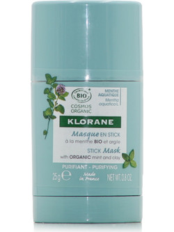 Klorane Aquatique Menthe Sheet Μάσκα Προσώπου για Λάμψη με Άργιλο 25gr