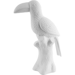 Διακοσμητικό Άγαλμα Toucan PT3266 8x23cm White Present Time Κεραμικό